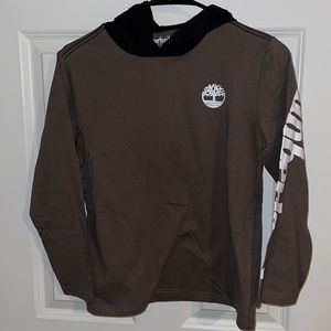 2 pack Boys Timberland long sleeve and hooded long sleeve SZ 10/12